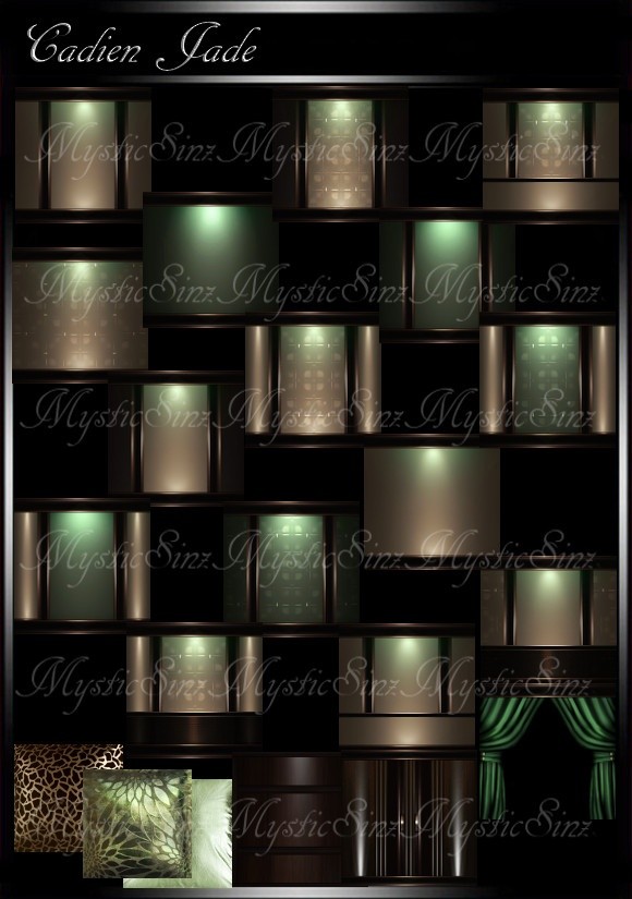 IMVU Cadien Jade Room Collection