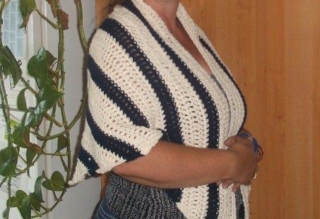 Crocheted Striped Shawl Pattern