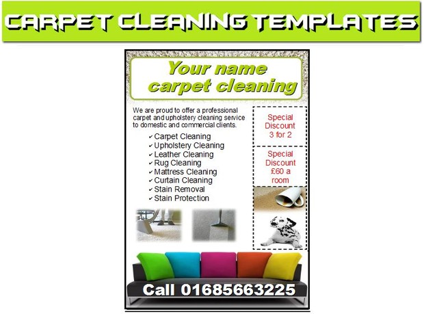 Carpet cleaning leaflets,flyer,business cards Business Start Up Pack
