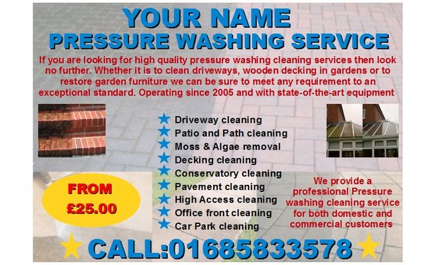 start a jet/pressure washing Business
