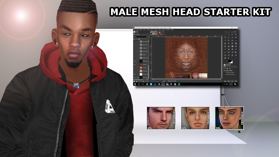 Male Mesh Head Kit for SAL Mesh Heads by VLADDY Vladdy