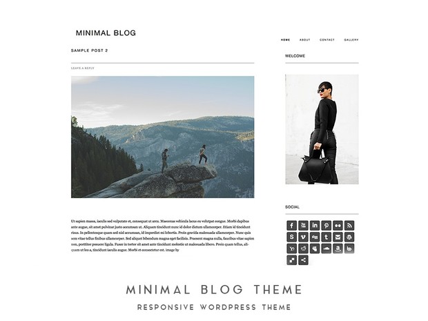 Beautiful Responsive WordPress Theme – Minimal Blog By Indie Studio