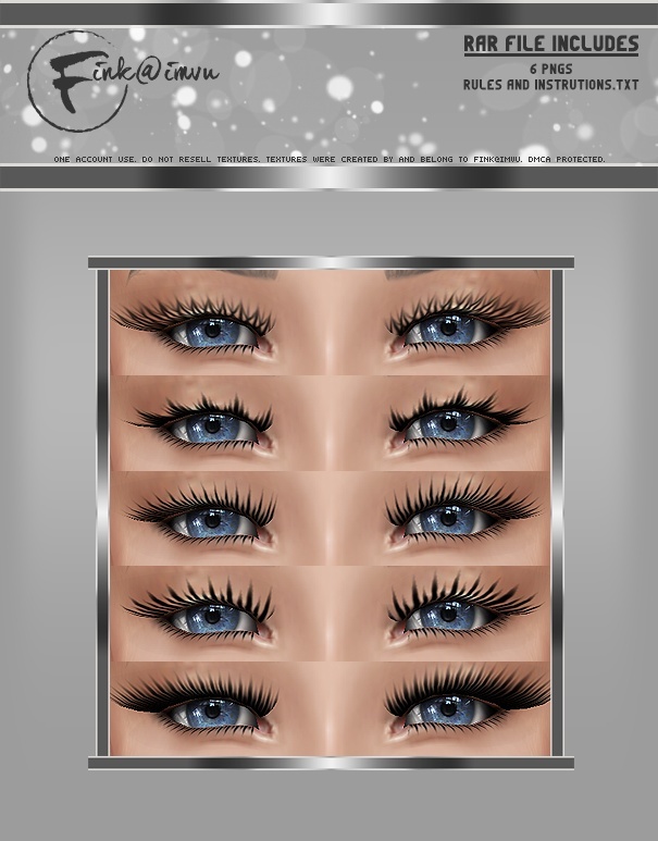 Eyelash Opacities for Kloudust Heads