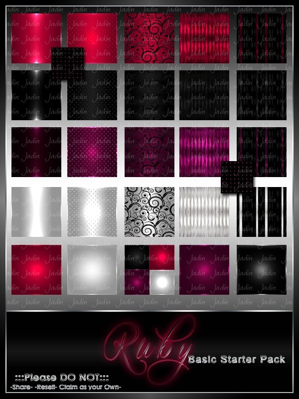 Birthstone July--Ruby Basic Texture Pack-- $2.00