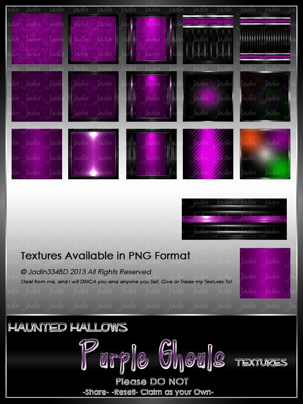 Haunted Hallows PURPLE Ghouls Texture Pack-- $2.00