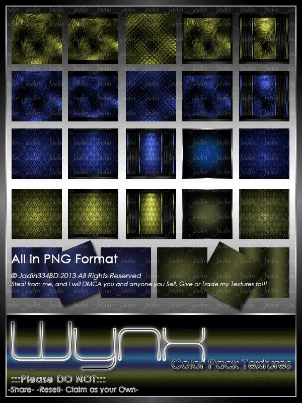 WYNX-Blue & Green Texture Pack -- $4.00