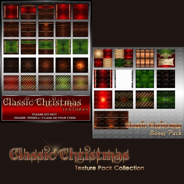 Classic Christmas Texture Pack-- $3.00