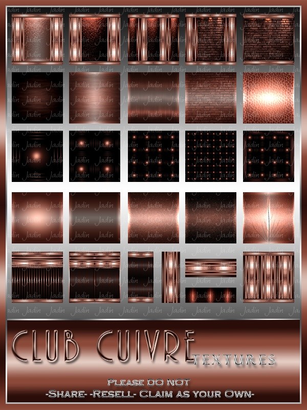 Cuivre Texture Pack --- $5.00