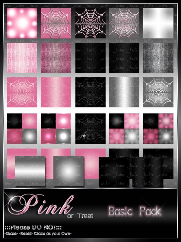 Pink or Treat BASIC Texture Pack-- $2.00