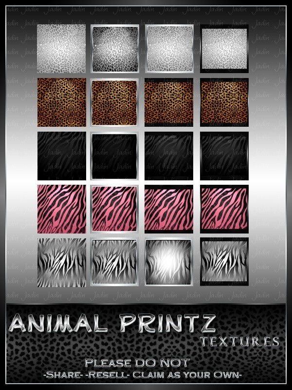 Animal Printz Texture Pack --- $3.00