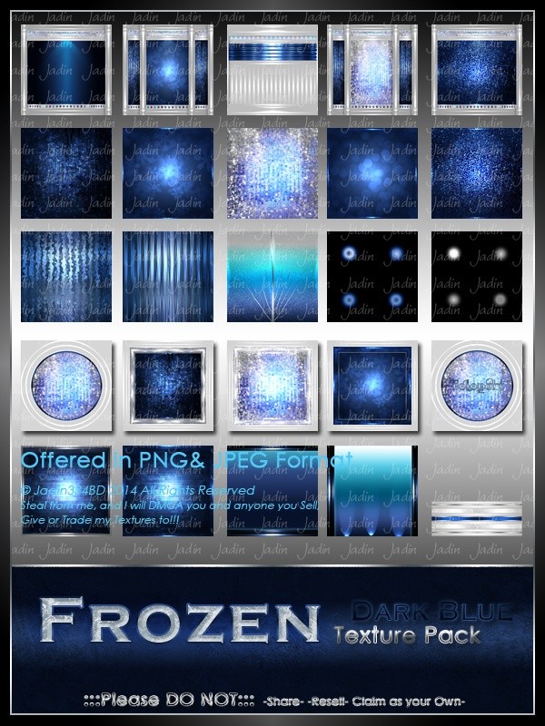 Frozen: Dark Blue Texture Pack-- $4.00