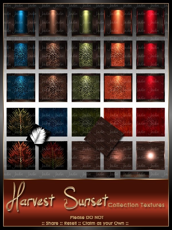 Harvest Sunset Texture Pack-- $10.00
