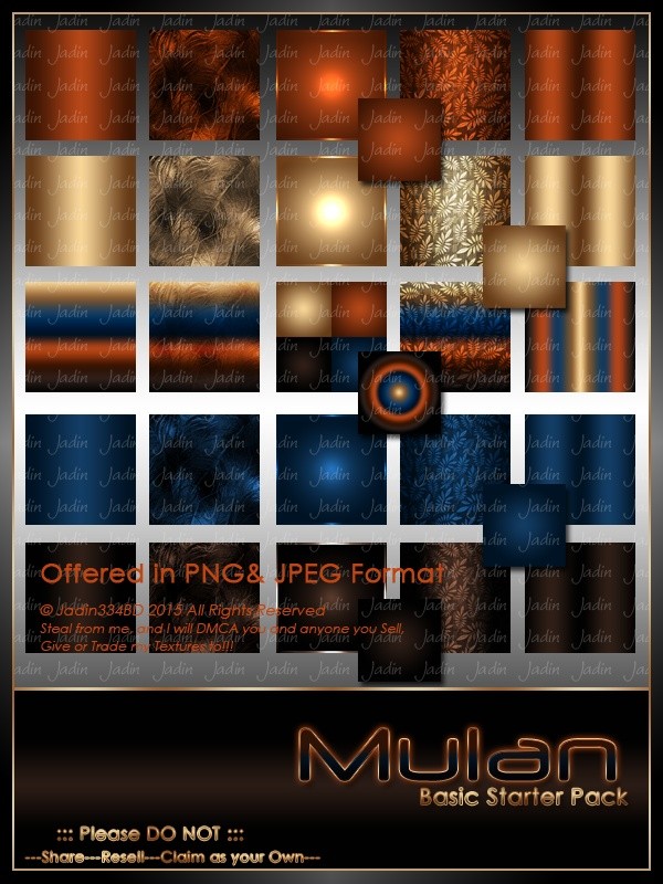 Mulan Basic Texture Pack-- $1.50