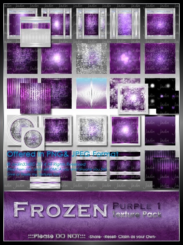Frozen: Purple-1 Texture Pack-- $4.00
