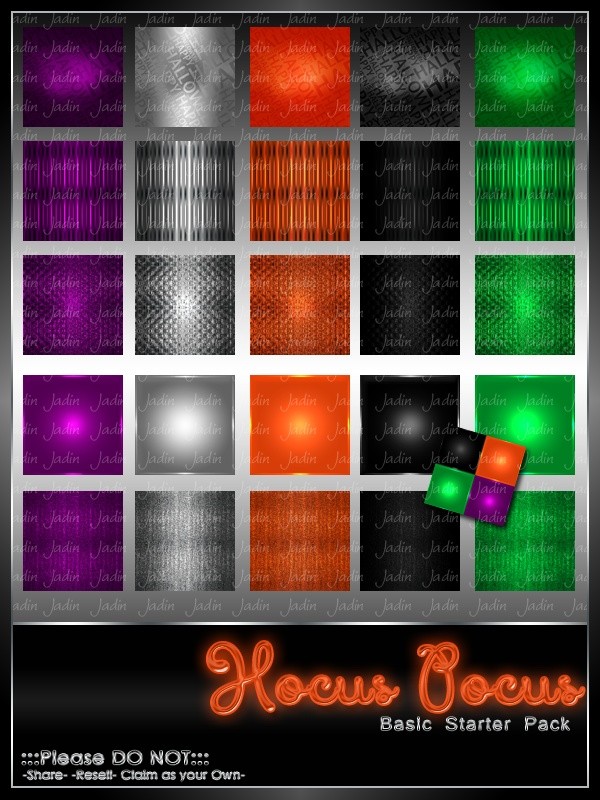 Hocus Pocus BASIC Texture Pack-- $2.00