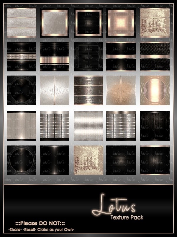 Lotus Texture Pack + FREE Bonus Pack-- $8.00