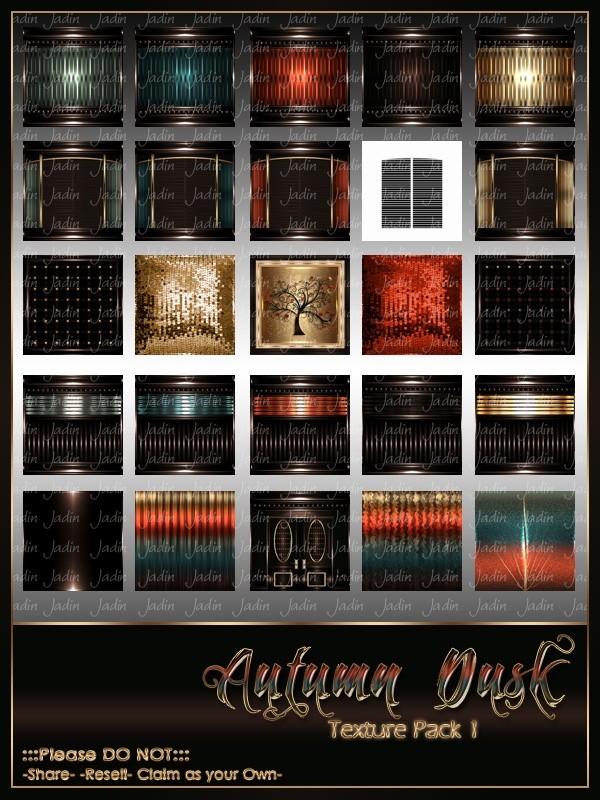 Autumn Dusk Texture Pack 1 -- $12.00