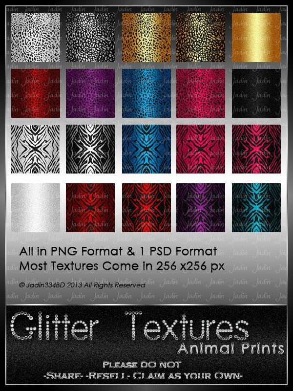Glitter Animal Print Texture Pack -- $2.00