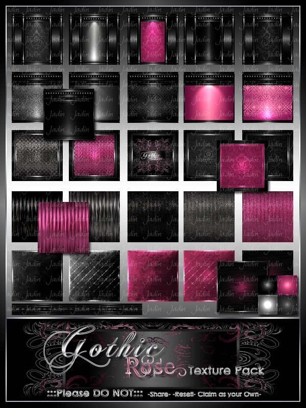 Gothic Rose Texture Pack -- $10.00