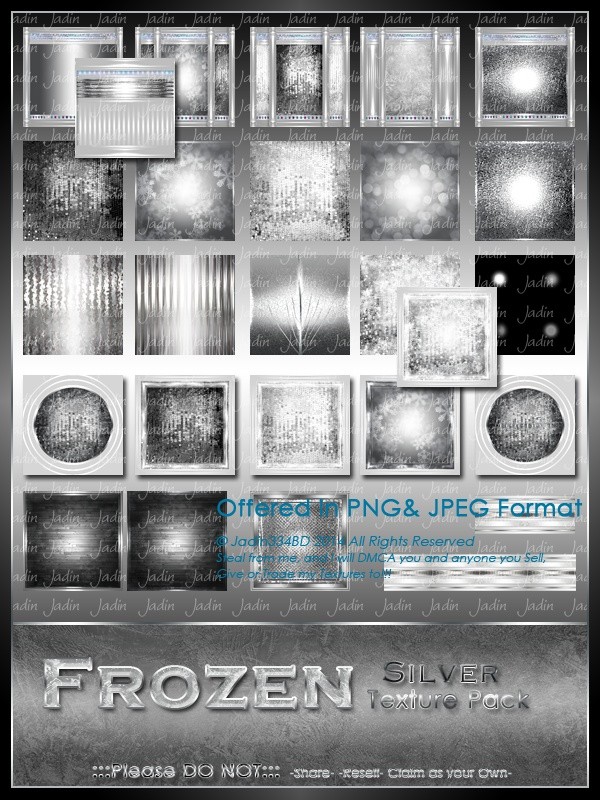 Frozen: Silver Texture Pack-- $4.00