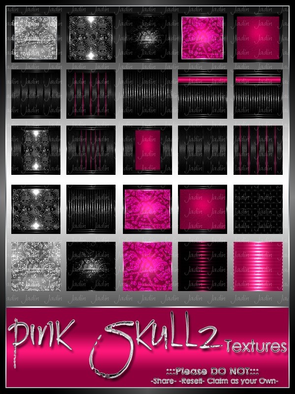 Skullz Pink Texture Pack-- $8.00