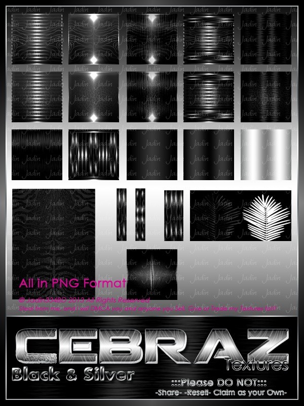 Cebraz Black/Silver Texture Pack -- $2.00