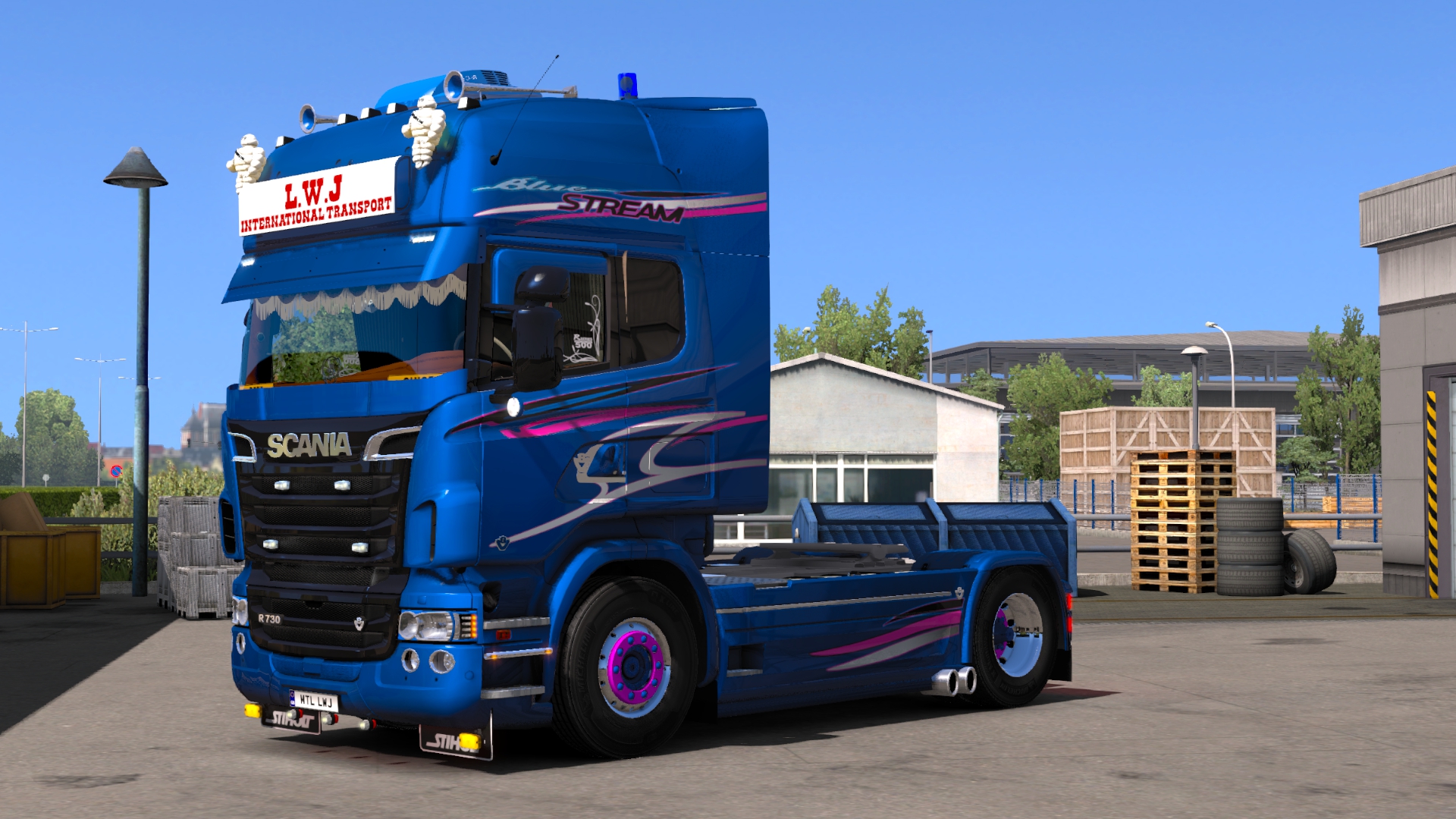 Scania RJL LED V8 Stack pipes [Tcab] - LWJ MODDING