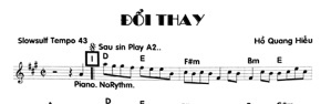 Band Sheet - Doi Thay - Ho Quang Hieu - Key: D