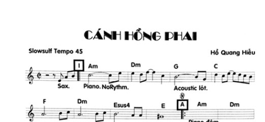 Band Sheet - Canh Hong Phai - Ho Quang Hieu - Key: Am