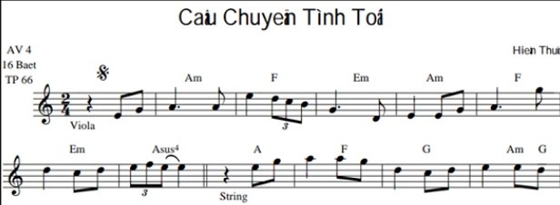 Band Sheet - Cau Chuyen Tinh Toi - Hien Thuc- Key: Am