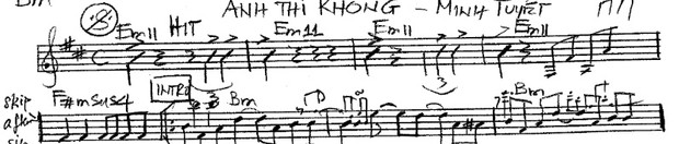 Band Sheet - Anh Thi Khong - Minh Tuyet- Key: Bm