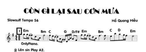 Band Sheet - Con Gi Lai Sau Con Mua - Ho Quang Hieu - Key: Em