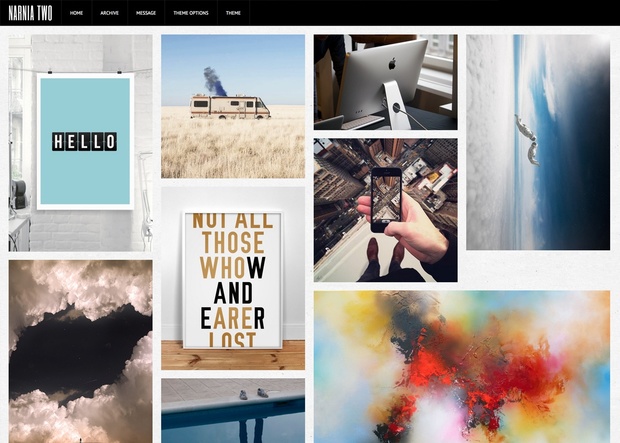 Narnia Two - Flexible grid based Tumblr theme