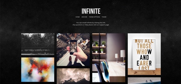 Infinite 4 - Simple and clean grid based Tumblr theme