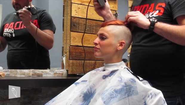 14 Lucia: Medium hair, short boyish cut, undercut & headshave
