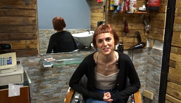 14 Lucia: Medium hair, short boyish cut, undercut & headshave
