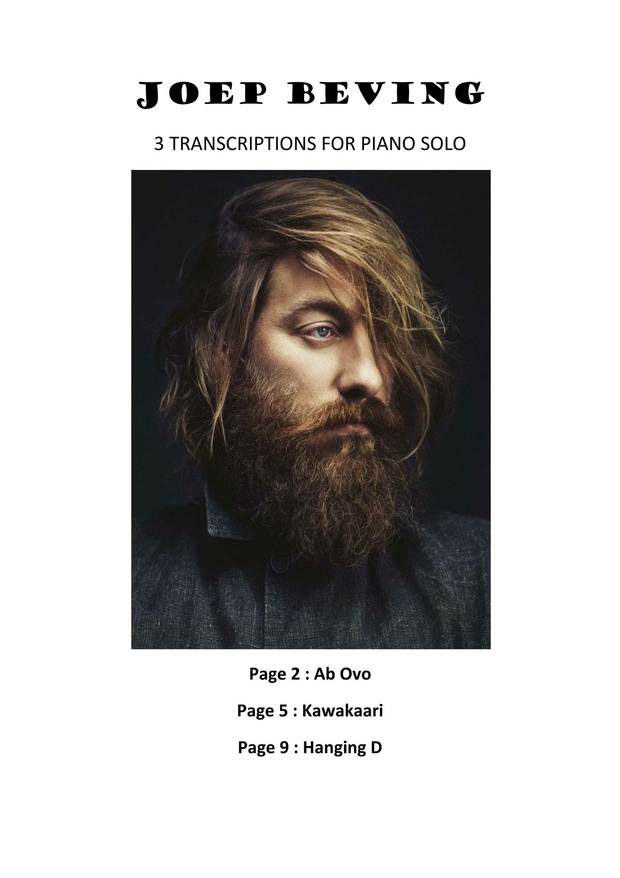 Joep Beving - 3 transcriptions for piano solo - Ab Ovo, Kawakaari, Hanging D