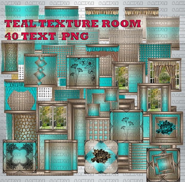TEAL TEXTURE ROOM