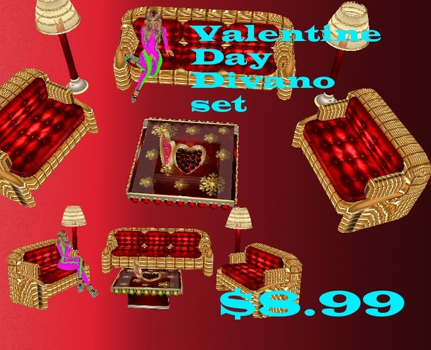 set divano mesh for valentine day