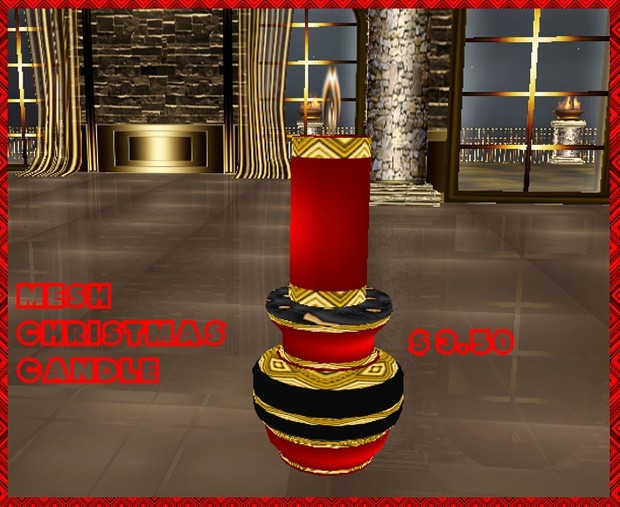 candle christmas mesh