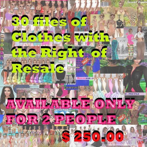 30 FILE CLOTHES WITH RESALE RIGHT
