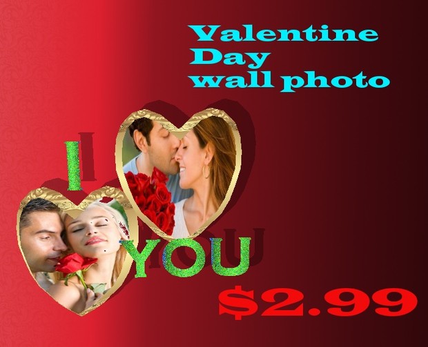 valentine day wall photo mesh