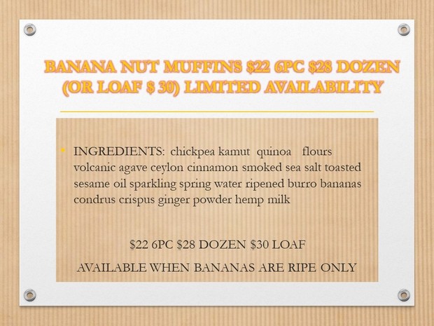 BANANA NUT MUFFINS DOZEN