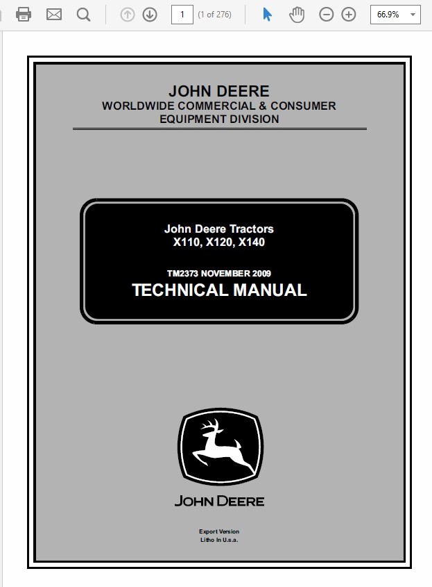 John Deere Hx15 Parts Manual