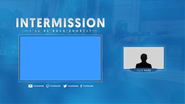 Twitch / Hitbox livestream template pack #2