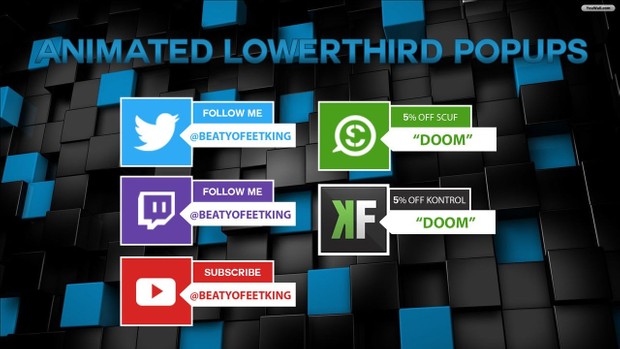 Animated Lowerthird Popup Photoshop/After Effects Template (Youtube,Twitter,Twitch)
