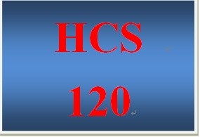 HCS 120 Week 1 Weekly Vocabulary Exercise Basic Health Care Language
