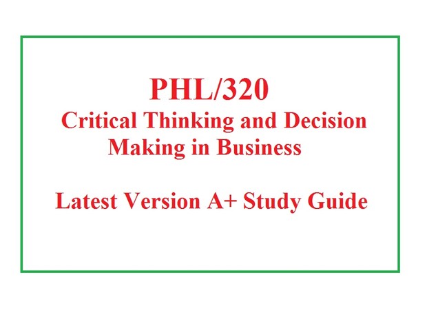 PHL 320 Entire Course