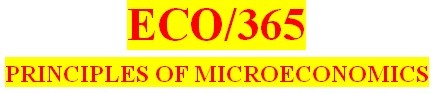 ECO 365 Week 2 Markets and the Economics of the Public Sector