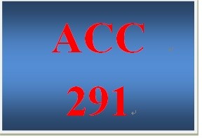 ACC 291 Week 4 Financial Ratios - For Discussion